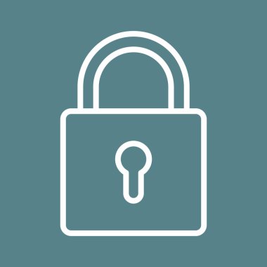 Kilit, asma kilit, güvenlik simgesi vektör görüntüsü. İnternet güvenliği için de kullanılabilir. Web uygulamalarında, mobil uygulamalarda ve yazdırma ortamlarında kullanılabilir.
