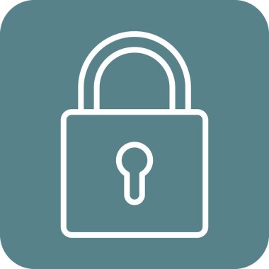 Kilit, asma kilit, güvenlik simgesi vektör görüntüsü. İnternet güvenliği için de kullanılabilir. Web uygulamalarında, mobil uygulamalarda ve yazdırma ortamlarında kullanılabilir.