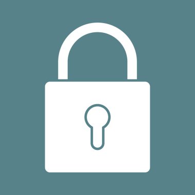 Kilit, asma kilit, güvenlik simgesi vektör görüntüsü. İnternet güvenliği için de kullanılabilir. Web uygulamalarında, mobil uygulamalarda ve yazdırma ortamlarında kullanılabilir.