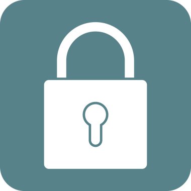 Kilit, asma kilit, güvenlik simgesi vektör görüntüsü. İnternet güvenliği için de kullanılabilir. Web uygulamalarında, mobil uygulamalarda ve yazdırma ortamlarında kullanılabilir.