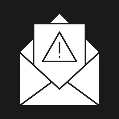 Konserve jambon, e-posta, uyarı simgesi vektör resmi. İnternet güvenliği için de kullanılabilir. Web uygulamalarında, mobil uygulamalarda ve yazdırma ortamlarında kullanılabilir.