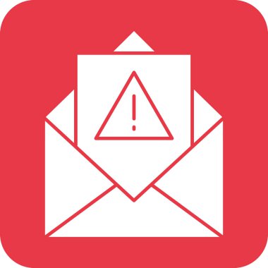 Konserve jambon, e-posta, uyarı simgesi vektör resmi. İnternet güvenliği için de kullanılabilir. Web uygulamalarında, mobil uygulamalarda ve yazdırma ortamlarında kullanılabilir.