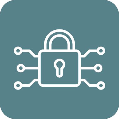 VPN, şifreleme, güvenlik simgesi vektör görüntüsü. İnternet güvenliği için de kullanılabilir. Web uygulamalarında, mobil uygulamalarda ve yazdırma ortamlarında kullanılabilir.