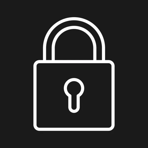 Zár Lakat Biztonsági Ikon Vektor Kép Internet Biztonságára Használható Alkalmas — Stock Vector
