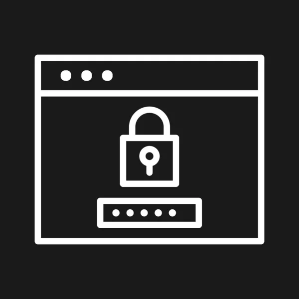 Лок Пароль Безопасное Векторное Изображение Значка Использоваться Обеспечения Безопасности Интернете — стоковый вектор