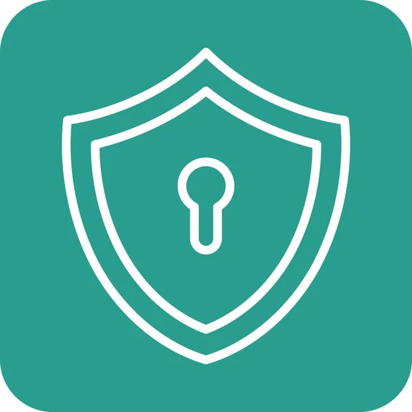 Bloqueo Escudo Imagen Vectorial Icono Seguridad También Puede Utilizar Para — Vector de stock