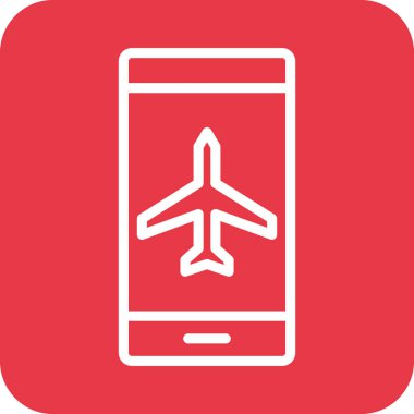 Uçak Modu Simgesi vektör görüntüsü. Telefon ve tablet olarak kullanılabilir. Mobil uygulamalar, web uygulamaları ve yazdırma ortamları için elverişli.