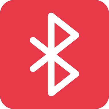 Bluetooth Simge vektör görüntüsü. Telefon ve tablet olarak kullanılabilir. Mobil uygulamalar, web uygulamaları ve yazdırma ortamları için elverişli.