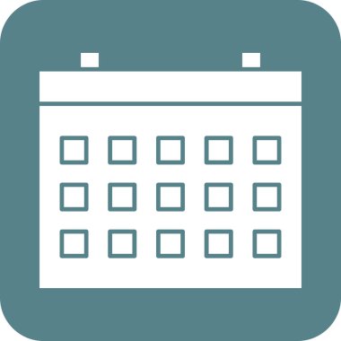 Takvim Simgesi vektör resmi. Telefon ve tablet olarak kullanılabilir. Mobil uygulamalar, web uygulamaları ve yazdırma ortamları için elverişli.