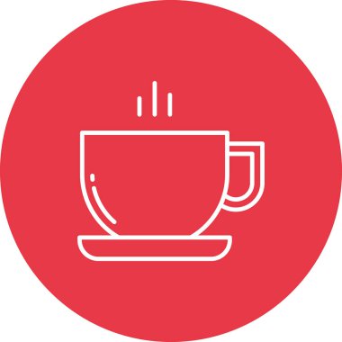 Kahve kupası ikon vektör görüntüsü. Yiyecek ve içecekler için de kullanılabilir. Web uygulamalarında, mobil uygulamalarda ve yazdırma ortamlarında kullanılabilir.