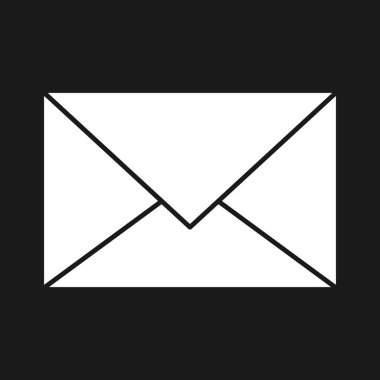 E- posta, gelen kutusu, mesaj, metin simgesi vektör resmi. Telefon ve tablet olarak kullanılabilir. Mobil uygulamalar, web uygulamaları ve yazdırma ortamları için elverişli.