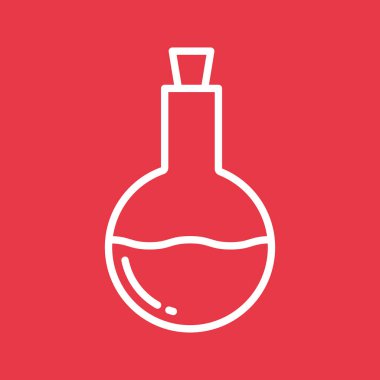Kimyasal şişe ikonu vektör görüntüsü. Yiyecek ve içecekler için de kullanılabilir. Web uygulamalarında, mobil uygulamalarda ve yazdırma ortamlarında kullanılabilir.