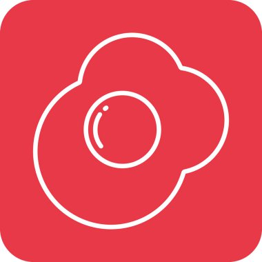 Kızarmış yumurta ikonu vektör görüntüsü. Yiyecek ve içecekler için de kullanılabilir. Web uygulamalarında, mobil uygulamalarda ve yazdırma ortamlarında kullanılabilir.