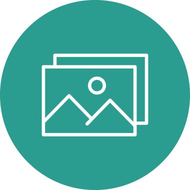 Galeri, resimler, telefon, duvar kağıdı ikon vektör resmi. Telefon ve tablet olarak kullanılabilir. Mobil uygulamalar, web uygulamaları ve yazdırma ortamları için elverişli.