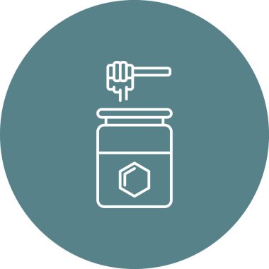 Bal ikonu vektör görüntüsü. Yiyecek ve içecekler için de kullanılabilir. Web uygulamalarında, mobil uygulamalarda ve yazdırma ortamlarında kullanılabilir.