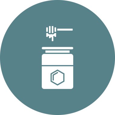 Bal ikonu vektör görüntüsü. Yiyecek ve içecekler için de kullanılabilir. Web uygulamalarında, mobil uygulamalarda ve yazdırma ortamlarında kullanılabilir.