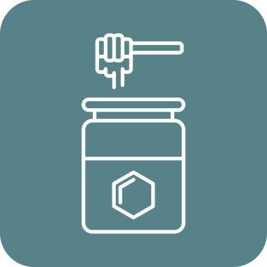 Bal ikonu vektör görüntüsü. Yiyecek ve içecekler için de kullanılabilir. Web uygulamalarında, mobil uygulamalarda ve yazdırma ortamlarında kullanılabilir.