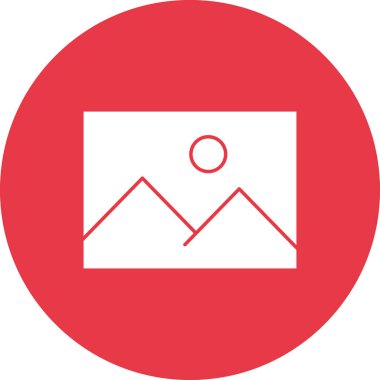 Resimler, galeri, resimler ikon vektör resmi. Telefon ve tablet olarak kullanılabilir. Mobil uygulamalar, web uygulamaları ve yazdırma ortamları için elverişli.