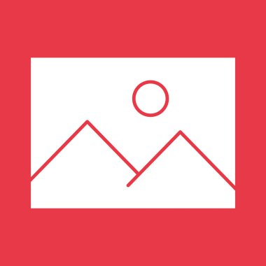 Resimler, galeri, resimler ikon vektör resmi. Telefon ve tablet olarak kullanılabilir. Mobil uygulamalar, web uygulamaları ve yazdırma ortamları için elverişli.