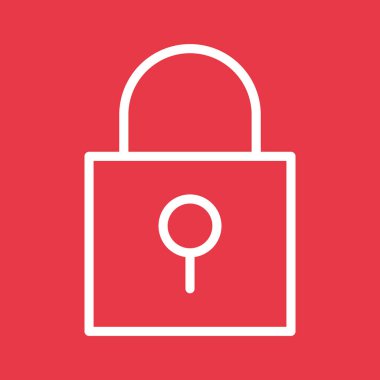 Kilit, güvenlik, koruma simgesi vektör görüntüsü. Telefon ve tablet olarak kullanılabilir. Mobil uygulamalar, web uygulamaları ve yazdırma ortamları için elverişli.