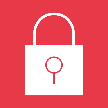 Kilit, güvenlik, koruma simgesi vektör görüntüsü. Telefon ve tablet olarak kullanılabilir. Mobil uygulamalar, web uygulamaları ve yazdırma ortamları için elverişli.