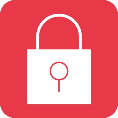 Kilit, güvenlik, koruma simgesi vektör görüntüsü. Telefon ve tablet olarak kullanılabilir. Mobil uygulamalar, web uygulamaları ve yazdırma ortamları için elverişli.