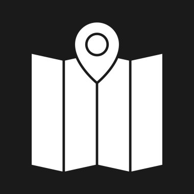 Haritadaki konum, işaret, harita, GPS, yön bulma simgesi vektör resmi. Telefon ve tablet olarak kullanılabilir. Mobil uygulamalar, web uygulamaları ve yazdırma ortamları için elverişli.