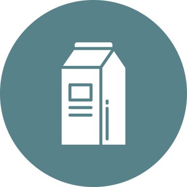 Süt Paketi simgesi vektör görüntüsü. Yiyecek ve içecekler için de kullanılabilir. Web uygulamalarında, mobil uygulamalarda ve yazdırma ortamlarında kullanılabilir.