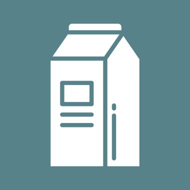 Süt Paketi simgesi vektör görüntüsü. Yiyecek ve içecekler için de kullanılabilir. Web uygulamalarında, mobil uygulamalarda ve yazdırma ortamlarında kullanılabilir.
