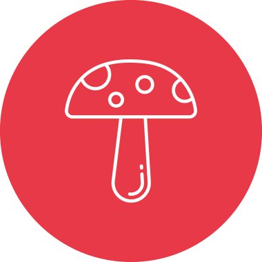 Mantar ikonu vektör görüntüsü. Yiyecek ve içecekler için de kullanılabilir. Web uygulamalarında, mobil uygulamalarda ve yazdırma ortamlarında kullanılabilir.