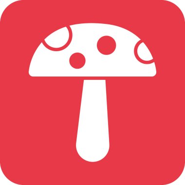 Mantar ikonu vektör görüntüsü. Yiyecek ve içecekler için de kullanılabilir. Web uygulamalarında, mobil uygulamalarda ve yazdırma ortamlarında kullanılabilir.