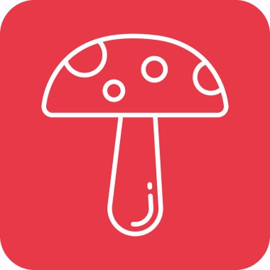 Mantar ikonu vektör görüntüsü. Yiyecek ve içecekler için de kullanılabilir. Web uygulamalarında, mobil uygulamalarda ve yazdırma ortamlarında kullanılabilir.