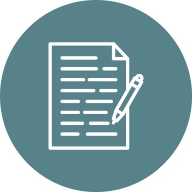 Notlar, belgeler, kontrol listesi, kağıt simgesi vektör resmi. Telefon ve tablet olarak kullanılabilir. Mobil uygulamalar, web uygulamaları ve yazdırma ortamları için elverişli.