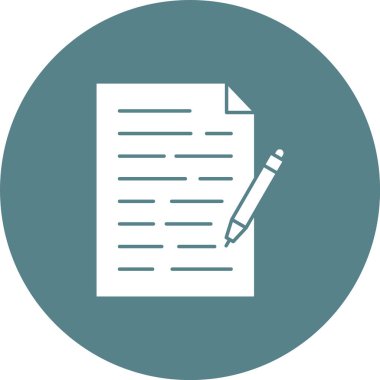 Notlar, belgeler, kontrol listesi, kağıt simgesi vektör resmi. Telefon ve tablet olarak kullanılabilir. Mobil uygulamalar, web uygulamaları ve yazdırma ortamları için elverişli.