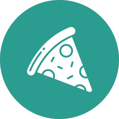 Pizza dilimi vektör görüntüsü. Yiyecek ve içecekler için de kullanılabilir. Web uygulamalarında, mobil uygulamalarda ve yazdırma ortamlarında kullanılabilir.