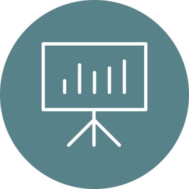 Sunum, istatistikler, işlem simgesi vektör görüntüsü. Telefon ve tablet olarak kullanılabilir. Mobil uygulamalar, web uygulamaları ve yazdırma ortamları için elverişli.