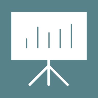 Sunum, istatistikler, işlem simgesi vektör görüntüsü. Telefon ve tablet olarak kullanılabilir. Mobil uygulamalar, web uygulamaları ve yazdırma ortamları için elverişli.