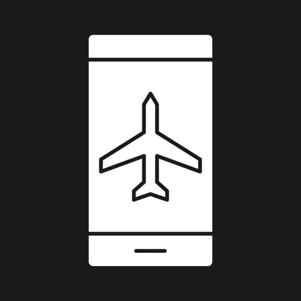 Векторное Изображение Режиме Самолета Использоваться Телефона Планшета Подходит Мобильных Приложений — стоковый вектор