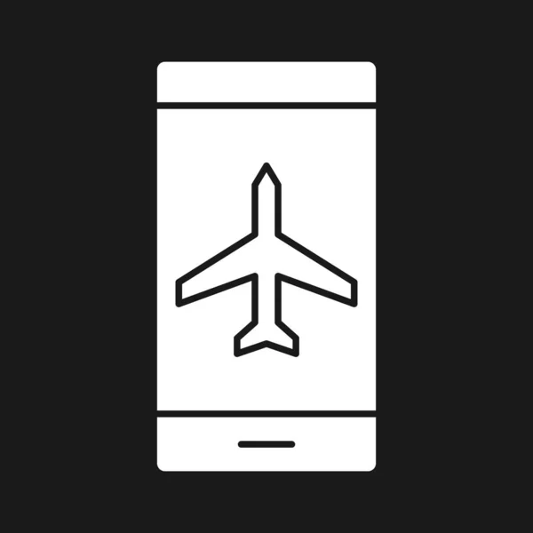 Modo Avión Icono Imagen Vectorial Puede Utilizar Para Teléfono Tableta — Vector de stock