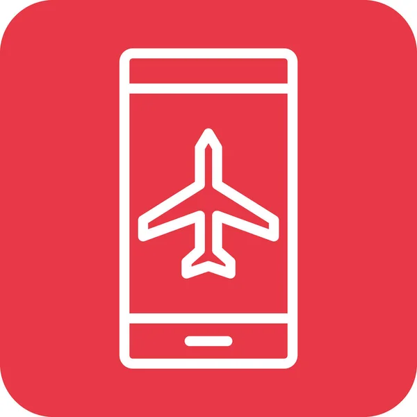 Uçak Modu Simgesi Vektör Görüntüsü Telefon Tablet Olarak Kullanılabilir Mobil — Stok Vektör