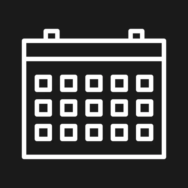 Calendario Icono Imagen Vectorial Puede Utilizar Para Teléfono Tableta Adecuado — Vector de stock