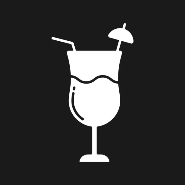 Kokteyl Içeceği Ikon Vektör Görüntüsü Yiyecek Içecekler Için Kullanılabilir Web — Stok Vektör