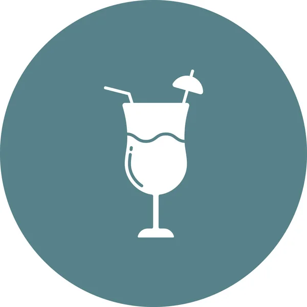 Cocktail Drink Symbolvektorbild Kann Auch Für Speisen Und Getränke Verwendet — Stockvektor