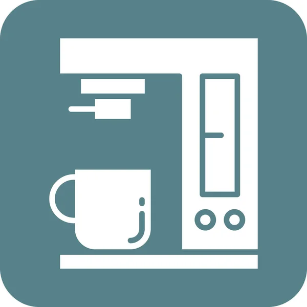 Máquina Café Icono Imagen Vectorial También Puede Utilizar Para Alimentos — Vector de stock