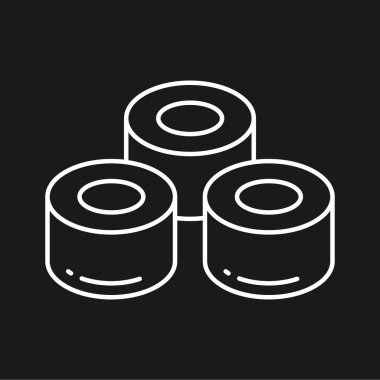 Suşi ikonu vektör görüntüsü. Yiyecek ve içecekler için de kullanılabilir. Web uygulamalarında, mobil uygulamalarda ve yazdırma ortamlarında kullanılabilir.