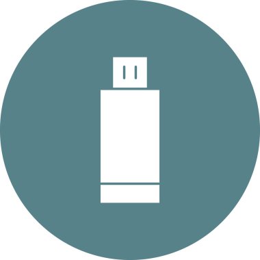 Usb, flash disk simge vektör görüntüsü. Telefon ve tablet olarak kullanılabilir. Mobil uygulamalar, web uygulamaları ve yazdırma ortamları için elverişli.