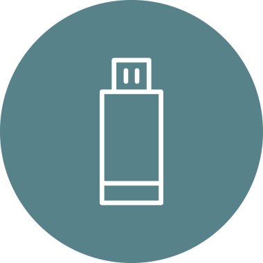 Usb, flash disk simge vektör görüntüsü. Telefon ve tablet olarak kullanılabilir. Mobil uygulamalar, web uygulamaları ve yazdırma ortamları için elverişli.