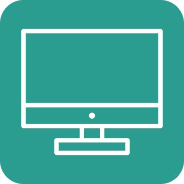 Video görüntüleme, ekran, monitör, lcd Simge vektör resmi. Telefon ve tablet olarak kullanılabilir. Mobil uygulamalar, web uygulamaları ve yazdırma ortamları için elverişli.