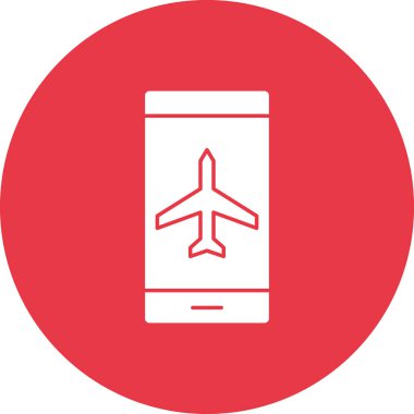 Uçak Modu Simgesi vektör görüntüsü. Telefon ve tablet olarak kullanılabilir. Mobil uygulamalar, web uygulamaları ve yazdırma ortamları için elverişli.