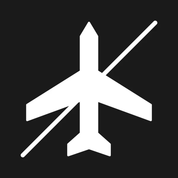 Letadlo Režim Icon Vektorový Obraz Lze Použít Pro Telefon Tablet — Stockový vektor